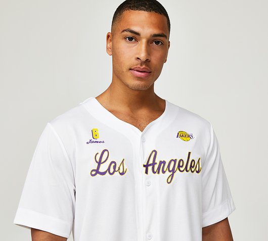 lakers button jersey