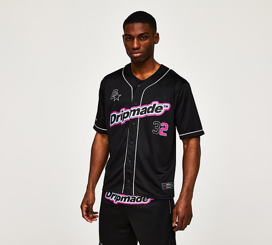 Dripmade Street Tour Baseball Jersey - Black - Size M