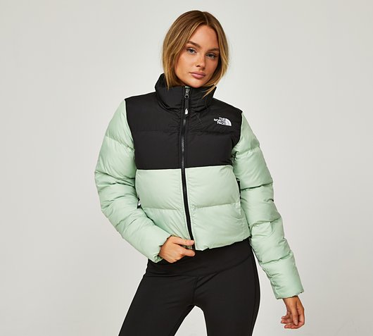 The North Face Womens Cropped Saikuru Jacket | Misty Sage / TNF Black ...