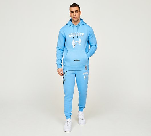 Hoodrich OG Take Flight V2 Hoodie | Azure Blue / White / Black | Footasylum