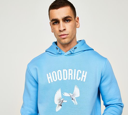 Hoodrich OG Take Flight V2 Hoodie | Azure Blue / White / Black | Footasylum