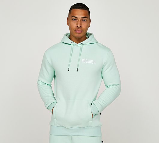 Hoodrich OG Core Double Overhead Hoodie | Brooke Green / White | Footasylum