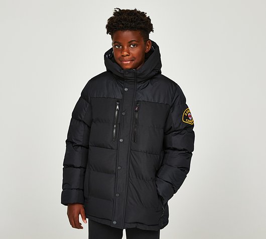 Zavetti Canada Junior Raffino Puffer Jacket | Jet Black | Footasylum