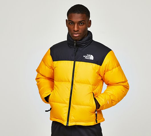 The North Face 1996 Retro Nuptse Jacket | Summit Gold / TNF Black ...