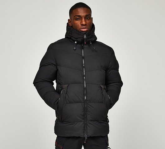 Zavetti Canada Zeoti Puffer Parka Jacket | Black | Footasylum