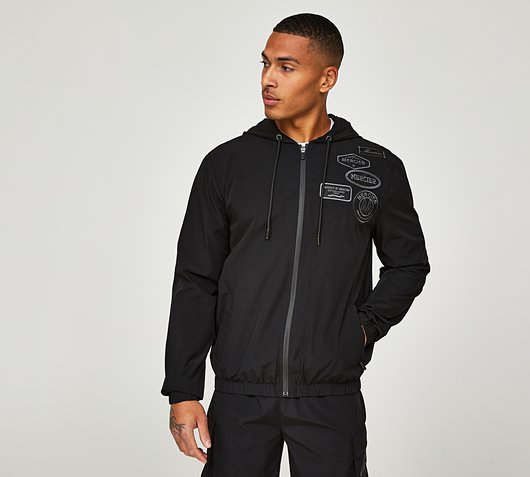 Mercier Select Badge Woven Light Jacket | Black | Footasylum