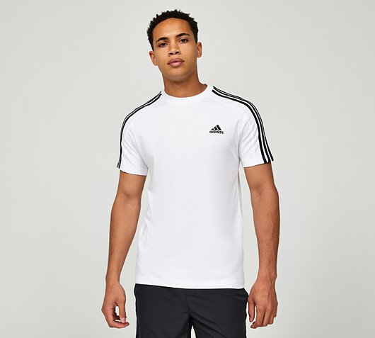 adidas 3-Stripes T-Shirt | White / Black | Footasylum