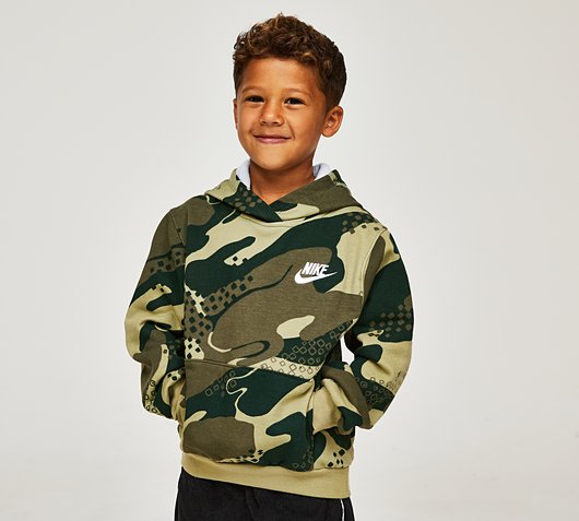 Nike Nursery Club Camo Hoodie | Cargo Khaki | Footasylum