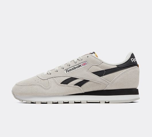 Reebok Classic Leather Trainer Steely Fog Core Black Retro Gold Footasylum
