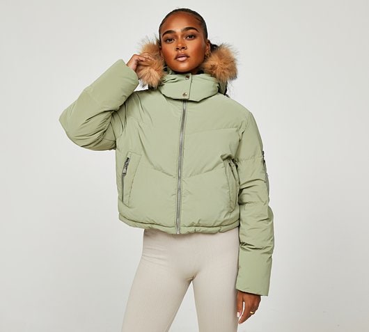 Womens Alberelli Crop Puffer Jacket