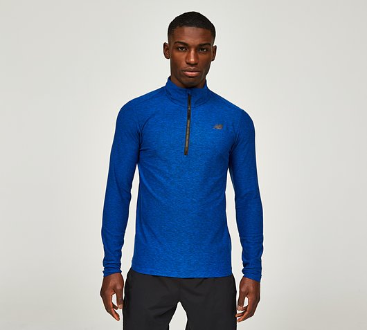 Core space dye quarter zip t-shirt