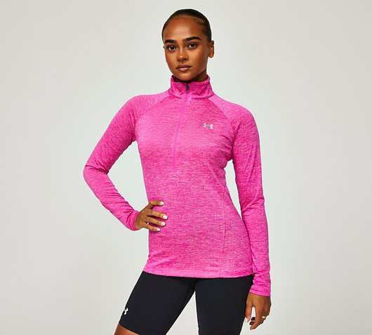 Under armour shop pink half zip