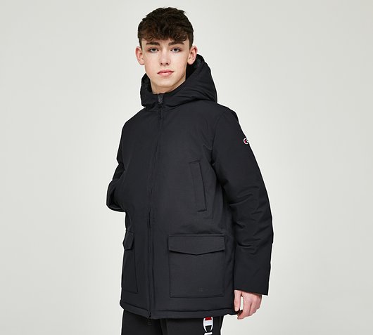 Champion Junior Legacy Parka Jacket | Black | Footasylum