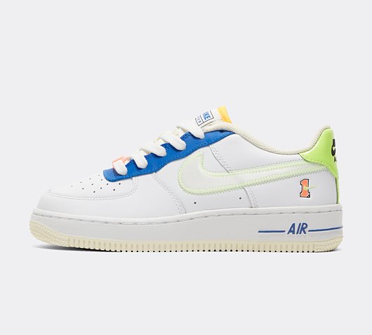 white and yellow air force 1 junior