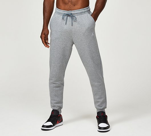 Jordan Essentials Fleece Pant | Carbon Heather / White | Footasylum