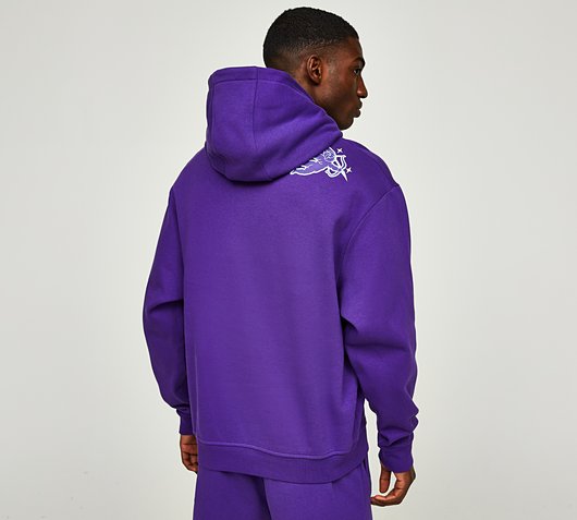 Dripmade Global Overhead Hoodie | Purple / Blue | Footasylum