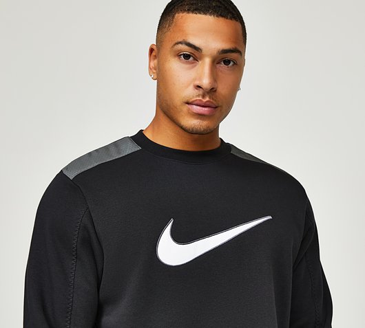 Nike Hybrid HBR Sweatshirt | Black / Iron Grey | Footasylum