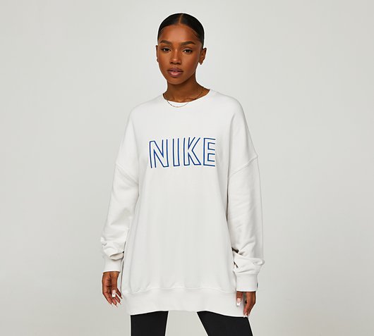 Womens French Terry Oversized Crew Sweatshirt