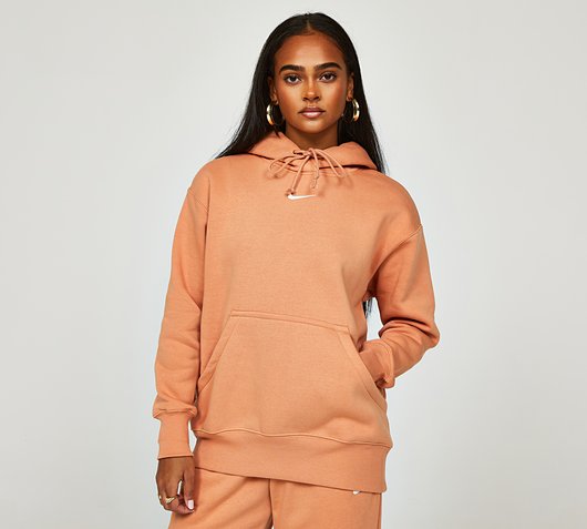 Nike Womens Sportswear Phoenix Fleece Oversize Hoodie | Amber Brown / Sail  | Footasylum