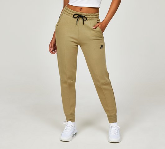 Nike Womens Tech Fleece Mid-Rise Pant, Neutral Olive / Black