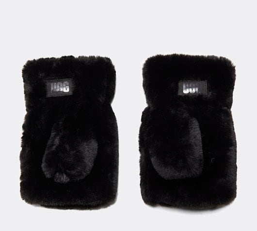 Womens Faux Fur Fingerless Glove