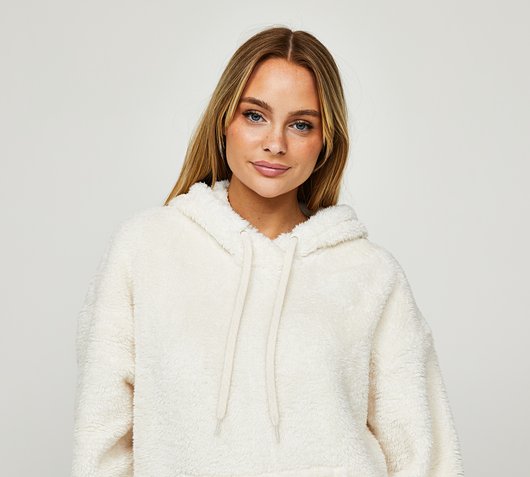 Ugg Womens Loyra Sherpa Hoodie | Cream | Footasylum