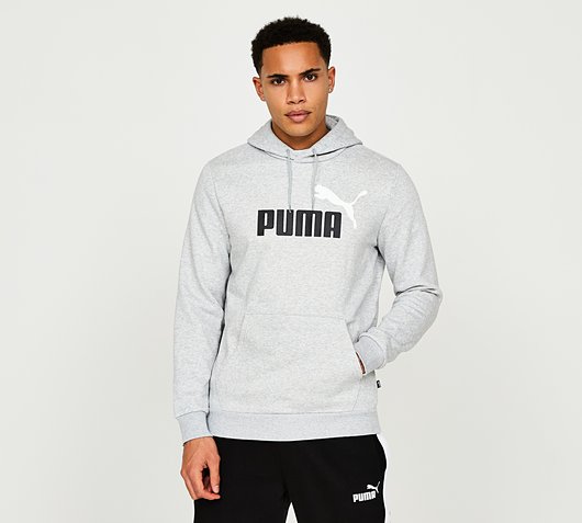 puma men's essentials 2 big logo hoodie