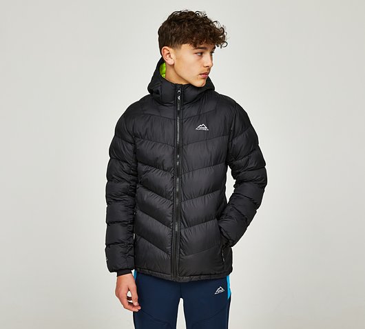 Alpyrex Junior Lead 2.0 Puffer Jacket | Jet Black / Safety Yellow ...