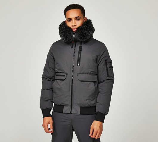 Zavetti Canada Albertini Bomber Parka Jacket | Asphalt | Footasylum