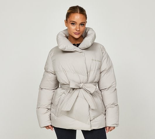 Forena Womens X Amplified Puffer Jacket Latte Footasylum