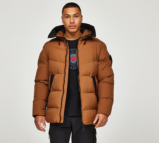 Zavetti Canada Zeoti Puffer Parka Jacket | Tobacco | Footasylum