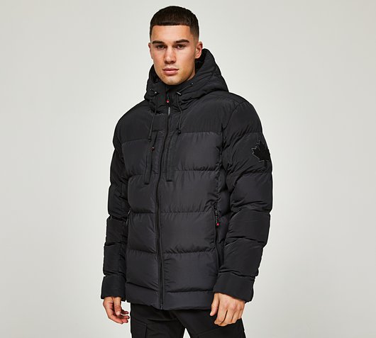 Zavetti Canada Lyttori Puffer Parka Jacket | Jet Black | Footasylum