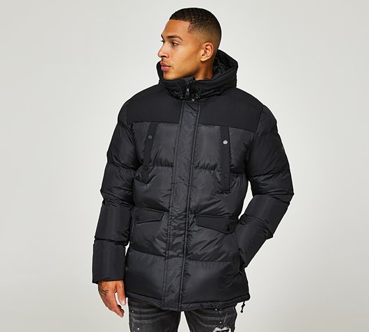 Alessandro Zavetti Velero Puffer Jacket | Jet Black | Footasylum