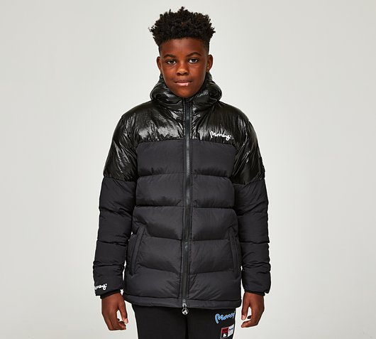 Money Clothing Half Shine Ape Puffer Jacket | Black | Footasylum