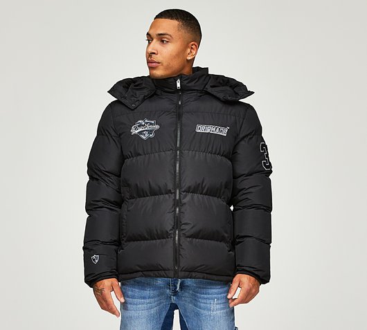 Dripmade Chief Short Puffer Jacket | Jet Black | Footasylum