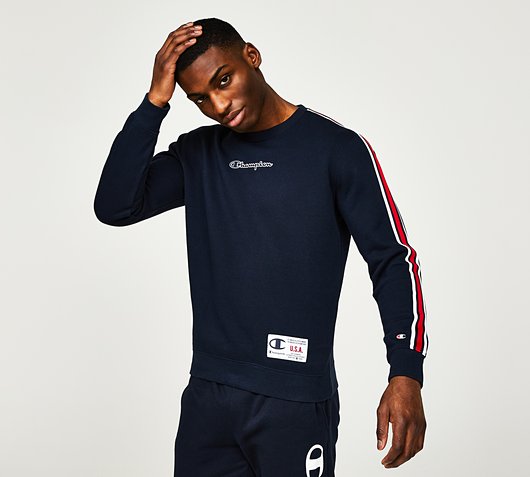 Dusør landdistrikterne Inde Champion Crewneck Sweatshirt | Navy | Footasylum