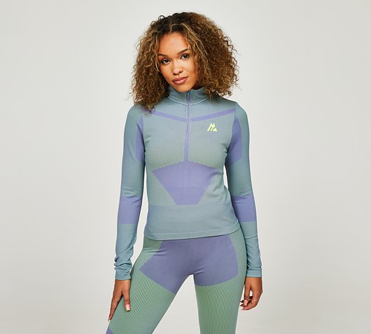 Womens Energy 2.0 Seamless Quarter Zip Top