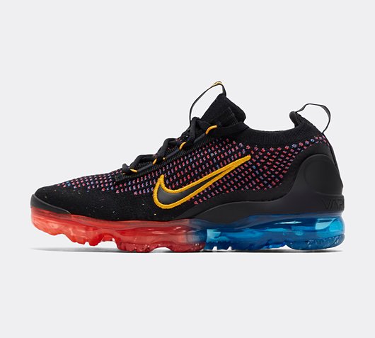 Nike Junior VaporMax 2021 Flyknit Trainer | Black / Photo Blue / Bright ...