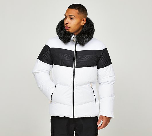 Glorious Gangsta Rocavin Short Puffer Jacket | Optic White | Footasylum