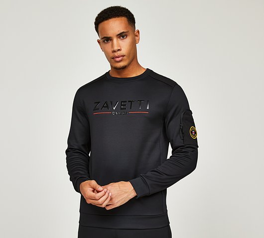 Zavetti Canada Daletto Sweatshirt | Black | Footasylum