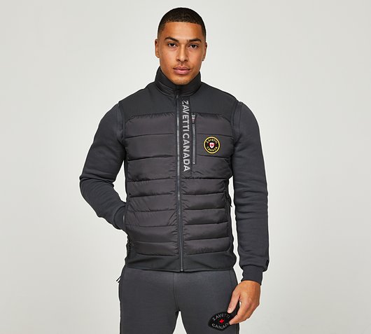 Zavetti Canada Movillio Hybrid Puffer Gilet | Asphalt | Footasylum