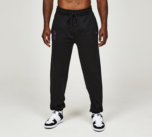 New Era Yankees Embroidered Fleece Jogger | Black / Purple | Footasylum