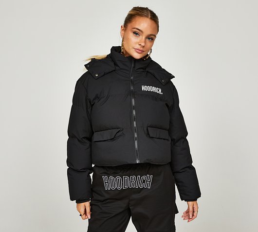 Hoodrich Womens OG Shade Puffer Jacket | Black / Purple | Footasylum