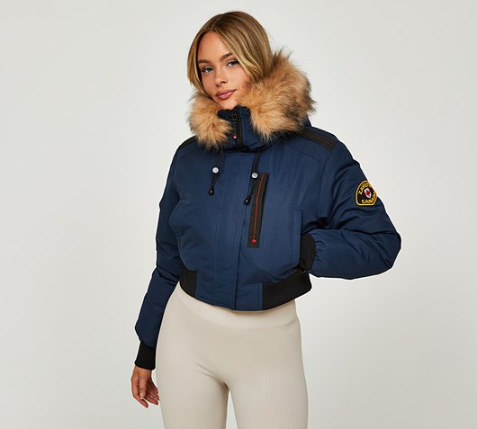 Womens Gabellia Crop Bomber Jacket