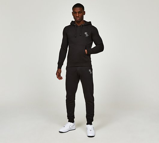 French Connection Script Tracksuit | Black / Gunmetal | Footasylum