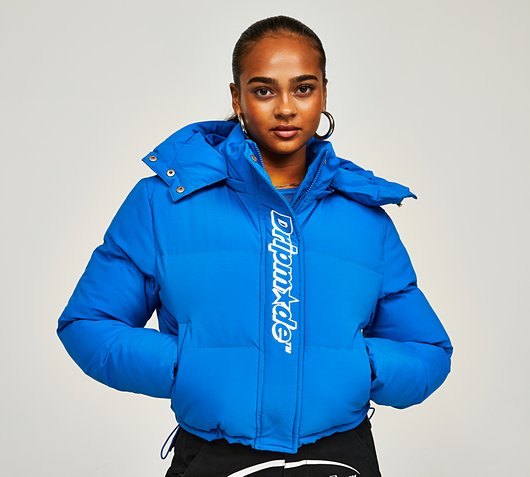 Dripmade Womens Invade Puffer Jacket | Electric Blue | Footasylum