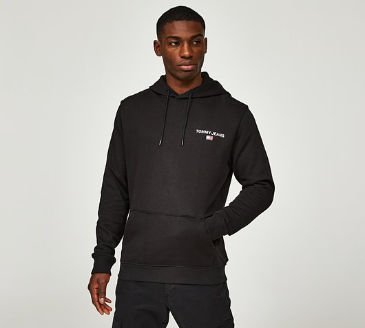 Tommy Jeans Regular Entry Graphic Hoodie | Black | Footasylum