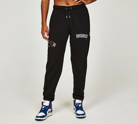 Hoodrich Womens OG Calor Fleece Pant | Black / Dazzling Blue / Flame |  Footasylum