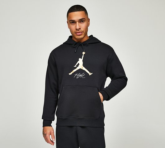 Jordan Baseline HBR Overhead Hoodie Black Gold Footasylum