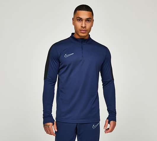 Nike Dri-FIT Academy Drill Top, Midnight Navy / Hyper Turquoise